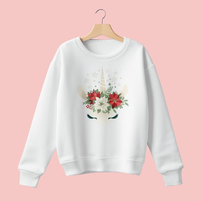 Sweatshirt Unicorne de Noël floral (Créateur téléchargé)