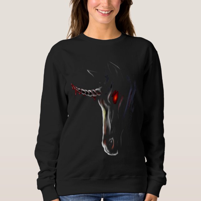 Sweatshirt Unicorne gothique (Devant)