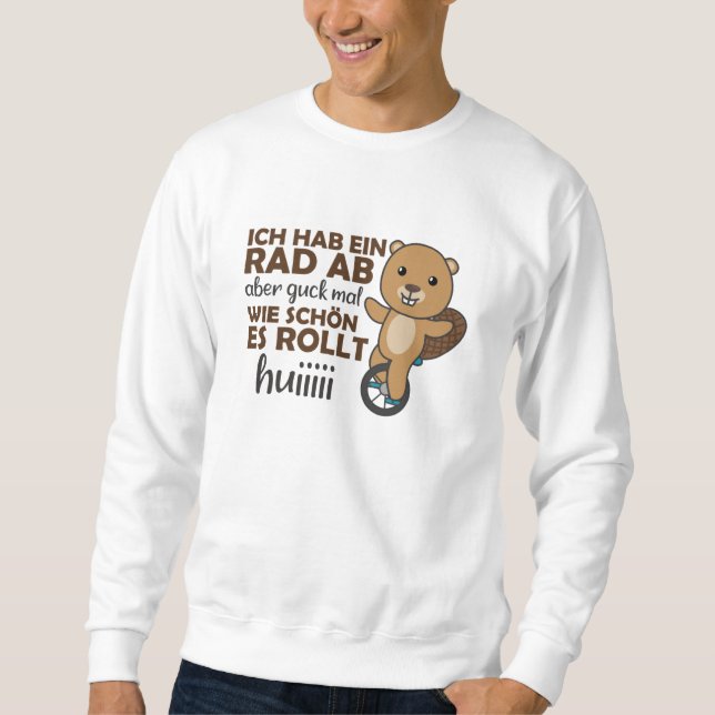 Sweatshirt Unicycle Beaver Unicyclist Beaver Circus (Devant)