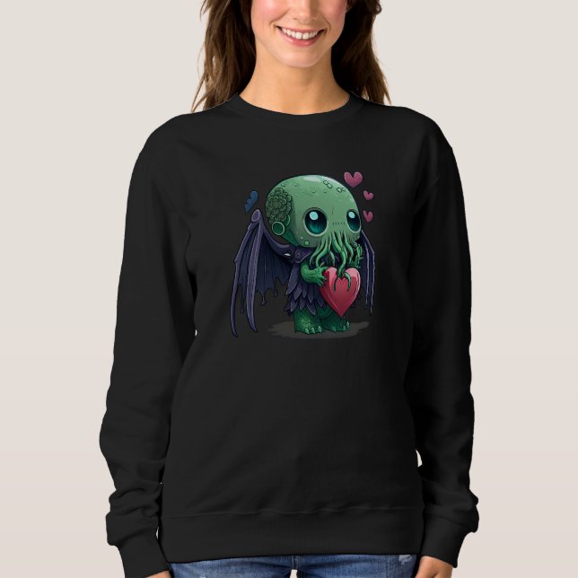 Sweatshirt Unique Cute Cthulhu Valentines Day  3 (Devant)