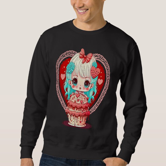 Sweatshirt Unique Cute Dollcore Valentines Day (Devant)