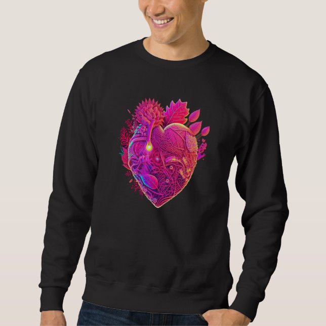 Sweatshirt Unique Cute Hyper maximalist Realism Valentines Da (Devant)