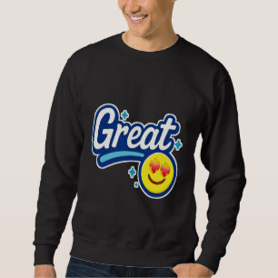 Sweatshirt Uniquement de Grandes Vibrations – Émoji des Yeux