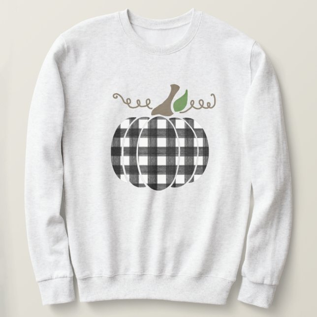Sweatshirt Unisex  de Buffalo Plaid Citrouille (Design devant)