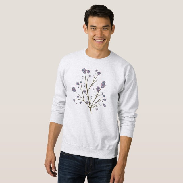 Sweatshirt Unisex de fleurs particulières (Devant entier)