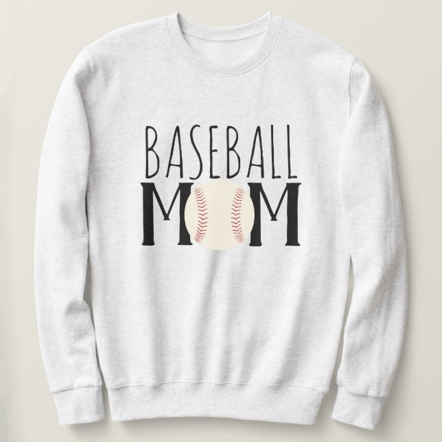 Sweatshirt Unisex de maman de baseball (Design devant)