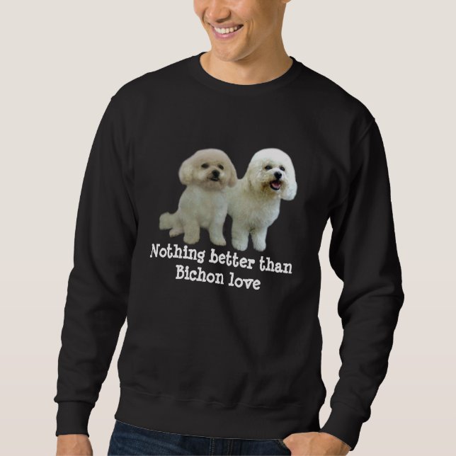 Sweatshirt unisexe d'amis de Bichon (Devant)