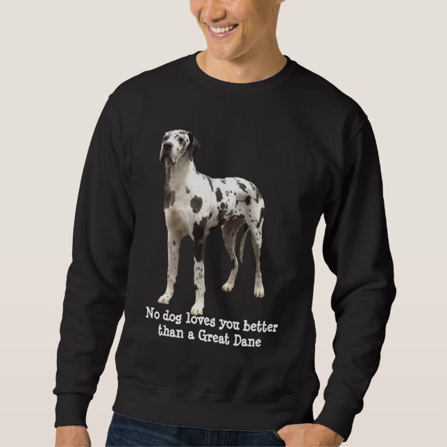 Sweatshirt unisexe de harlequin de great dane (Devant)