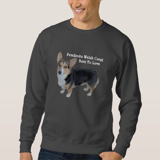 Sweatshirt unisexe émouvant de corgi de Gallois de (Devant)