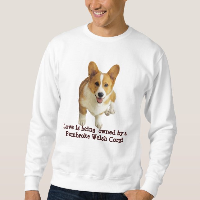 Sweatshirt unisexe heureux de corgi de Gallois de (Devant)
