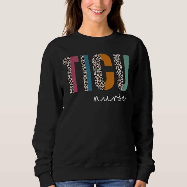 Sweatshirt Unité de soins intensifs Leopard Ticu Infirmière T (Devant)