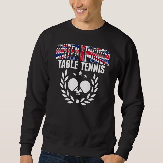 Sweatshirt United Kingdom Ping Pong     UK Table Tennis Suppo (Devant)