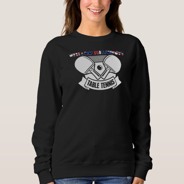 Sweatshirt United Kingdom Table Tennis  Support British Ping  (Devant)