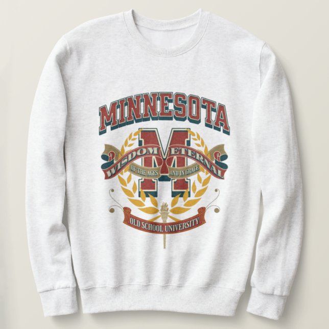 Sweatshirt University of Minnesota state vintage  (Design devant)