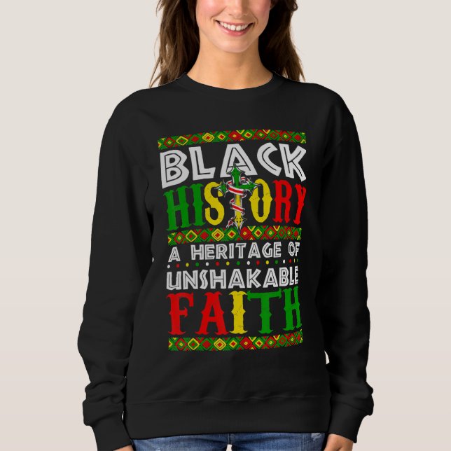 Sweatshirt Unshakeable Faith Black History Month African Chri (Devant)