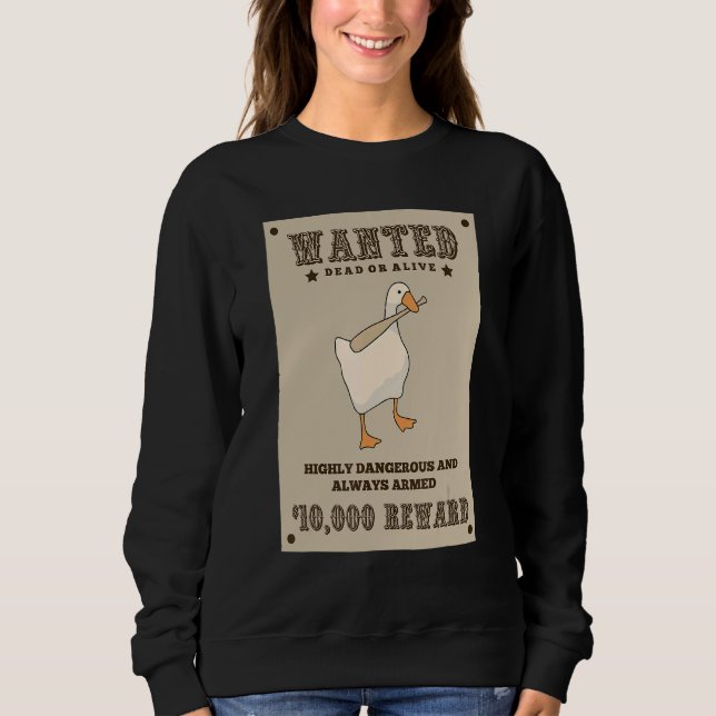 Sweatshirt Untitled Goose Game  Wanted (Devant)