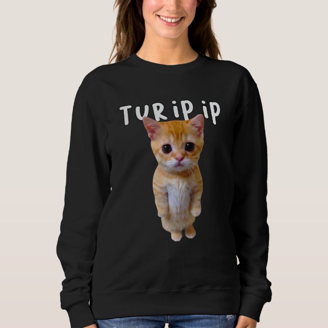 Sweatshirt Ur Ip Ip El Gato Meme Sad Crying Cat Munchkin Kitt (Devant)