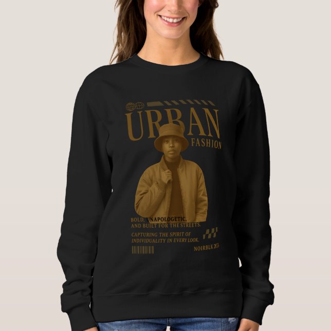 Sweatshirt Urban Streetwear Poster – Bold Black Woman T-Shirt (Devant)