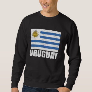 Sweatshirt Uruguay Drapeau Grunge Souvenir Vintage Uruguay