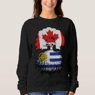 Sweatshirt Uruguay drapeau uruguayen canadien des racines d'a