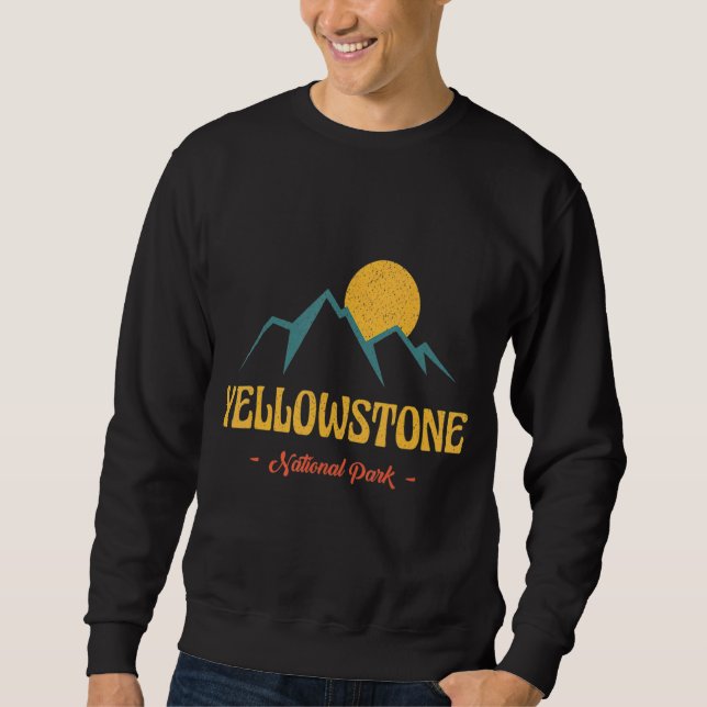 Sweatshirt Us Adventure Vintage Yellowstone National Park Sou (Devant)