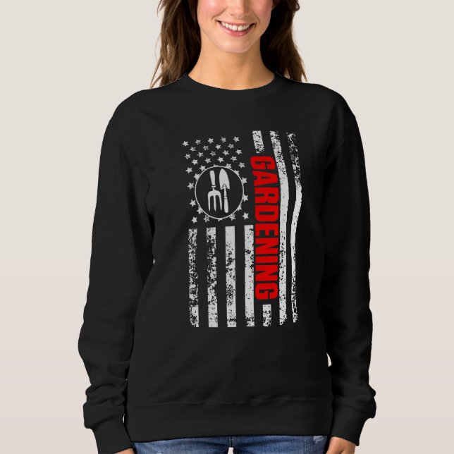 Sweatshirt US American Flag Hobby at your House Patriotic Gar (Devant)
