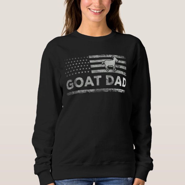 Sweatshirt Us Flag Goat Dad apparel Farming tee for Dad Goat  (Devant)