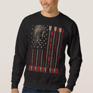 Sweatshirt Us Indicateur Amérindien Coiffure Sang Indien