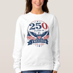 Sweatshirt USA 250 ans de liberté - Design patriotique d'aigl