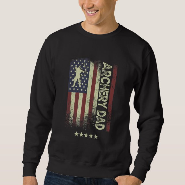 Sweatshirt USA American Flag  Archery Dad 1 (Devant)