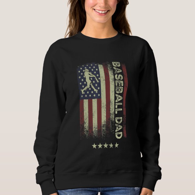 Sweatshirt USA American Flag  Baseball Dad 1 (Devant)