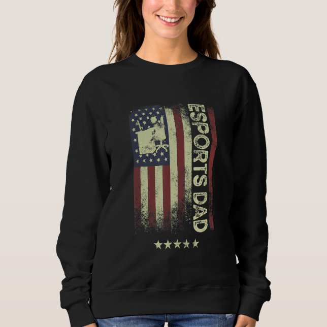 Sweatshirt USA American Flag  Esports Dad 1 (Devant)