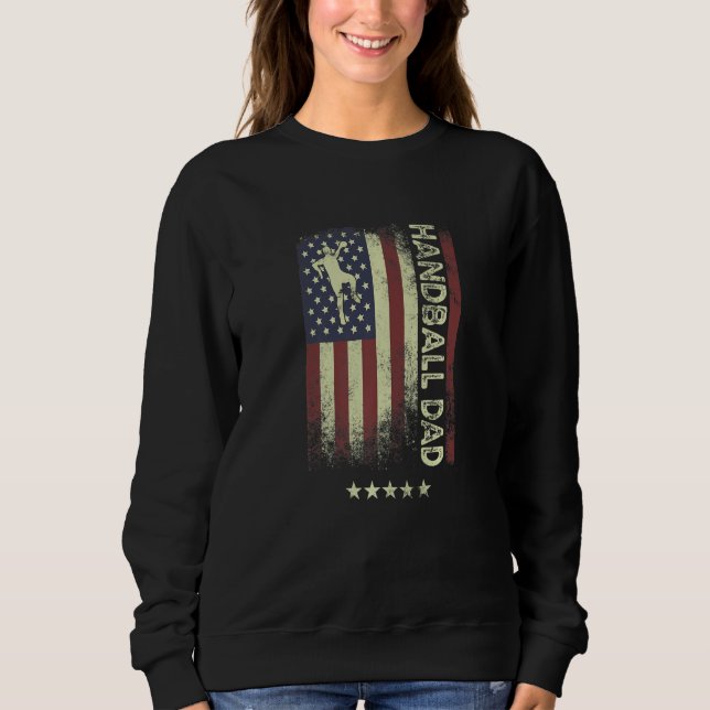 Sweatshirt USA American Flag  Handball Dad  1 (Devant)