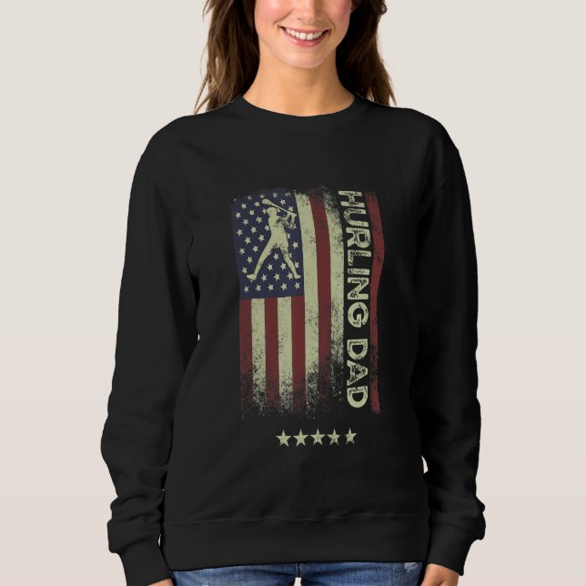 Sweatshirt USA American Flag  Hurling Dad 1 (Devant)