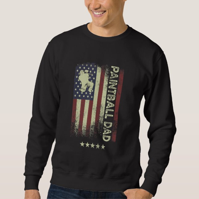 Sweatshirt USA American Flag  Paintball Dad 1 (Devant)