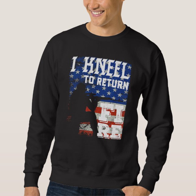 Sweatshirt USA American Vintage Flag Veteran Soldiers (Devant)