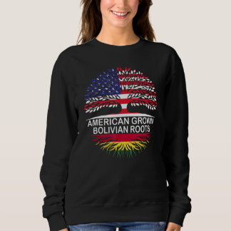 Sweatshirt USA & Bolivia Flags American Grown Bolivian Roots