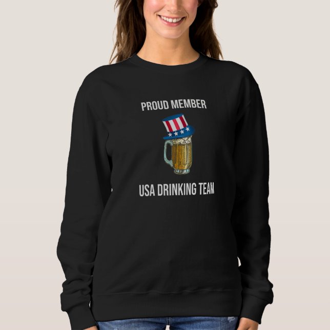 Sweatshirt USA Drinking Team Proud Member Drinkers  1 (Devant)