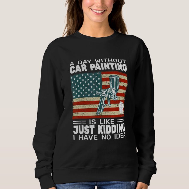 Sweatshirt USA Flag auto body painter car painter accessories (Devant)