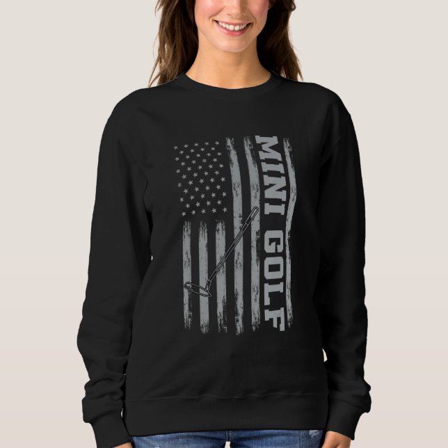 Sweatshirt USA Flag Mini Golf Outfit Minigolf America (Devant)