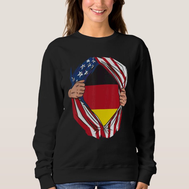 Sweatshirt USA Germany Flag German American Von Steuben Day 3 (Devant)