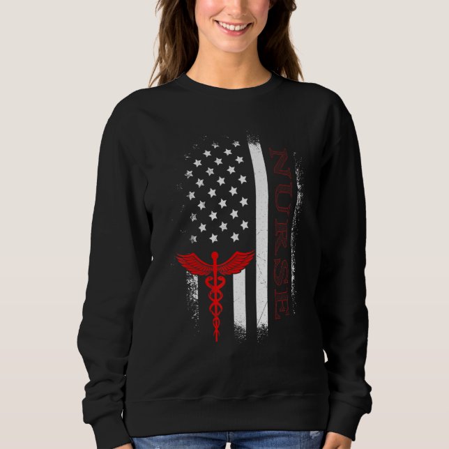 Sweatshirt USA medical care doctor best nurse (Devant)