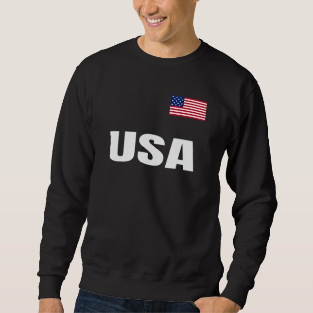 Sweatshirt USA Patriotic American Flag For Men Women Kids Boy (Devant)