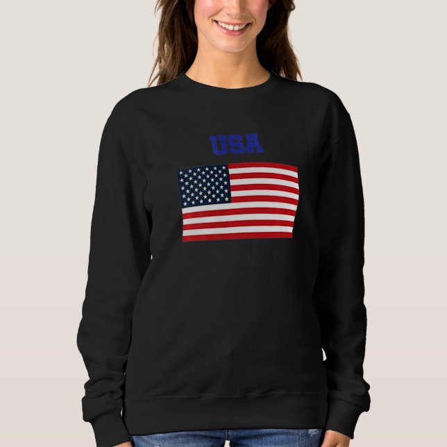 Sweatshirt USA Patriotic American Flag For Men Women Kids Boy (Devant)