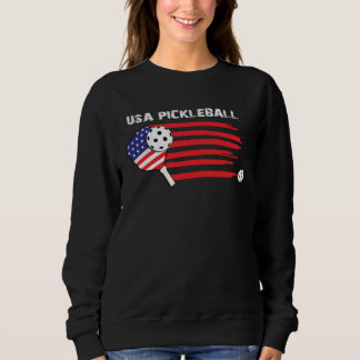Sweatshirt USA Pickleball Player Paddle