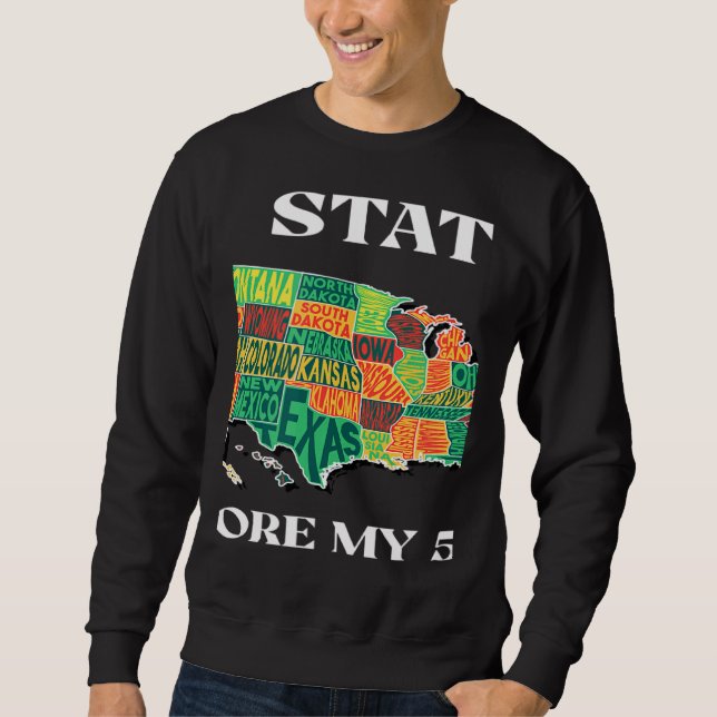 Sweatshirt USA Travel  Visit 50 States Map 1 (Devant)