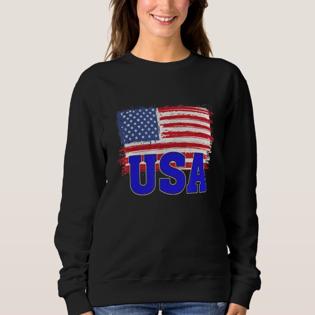 Sweatshirt USA US Flag Patriotic American (Devant)