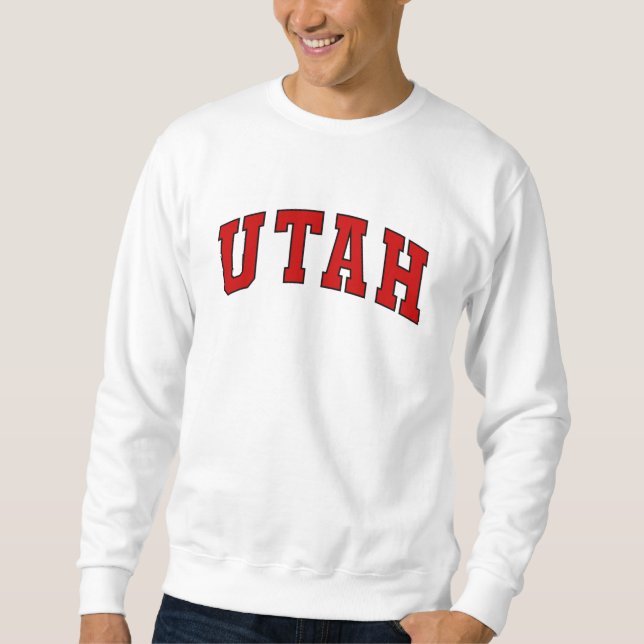 Sweatshirt Utah Vintage Varsity College Style (Devant)
