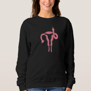 Sweatshirt Utérus montre le majeur féministe