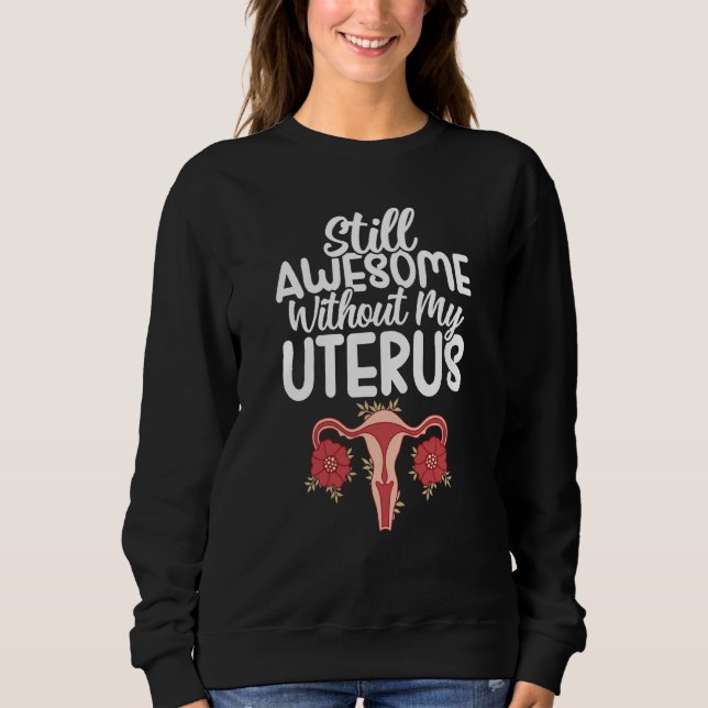 Sweatshirt Uterus Support Hysterectomy Recovery Products Ovar (Devant)
